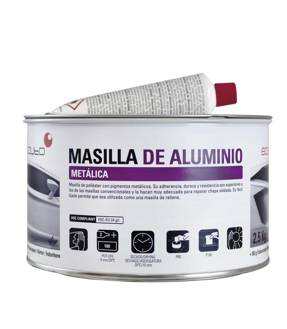 Masilla de Aluminio de Baja Densidad 2C, BESA-SILVER